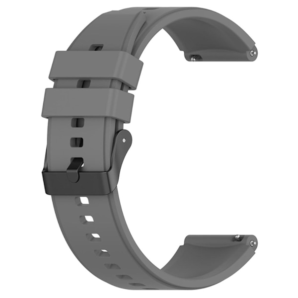 20 mm enkelt klockarmband i silikon för Samsung-klocka med svart spänne - Grå Silvergrå