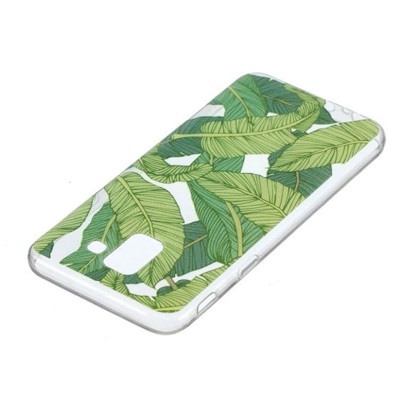 Samsung Galaxy J6 (2018) mobilskal silikon mönster - Gröna löv Grön