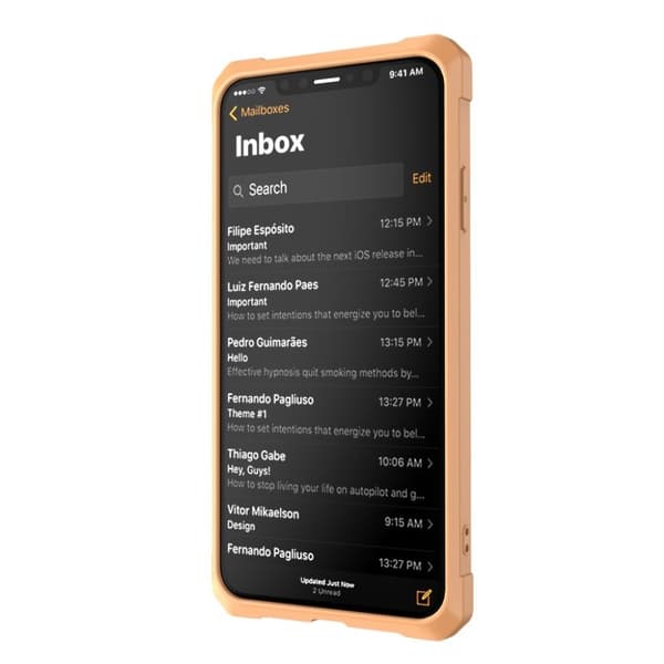 iPhone XS kickstand læderetui - Brun Brown
