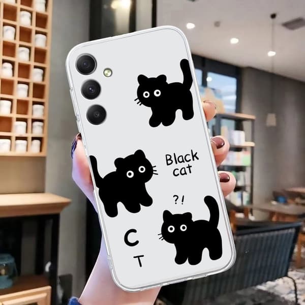 Imagine Samsung Galaxy S24 FE cover - Sort Kat Black