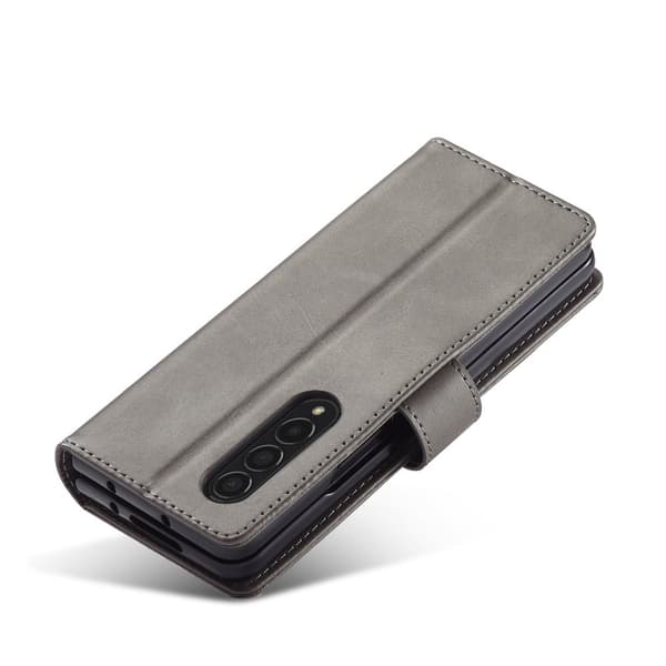 LC.Imeeke Samsung Galaxy Z Fold3 5G Flip Etui - Mørkebrun Silver grey