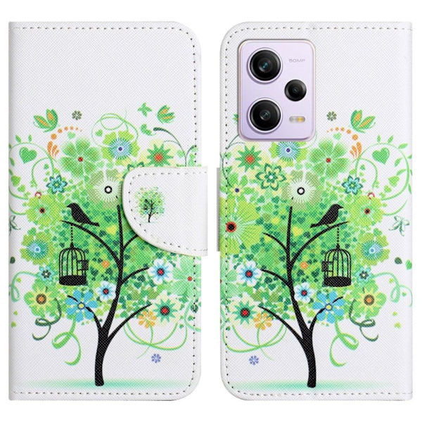 Wonderland Xiaomi Poco X5 Pro / Redmi Note 12 Pro / 12 Pro Speed Läppäkotelo - Vihreä Puu Green