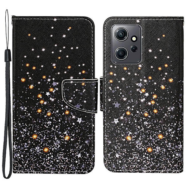 Wonderland Xiaomi Redmi Note 12 Flip Etui - Sort Stjerne Black