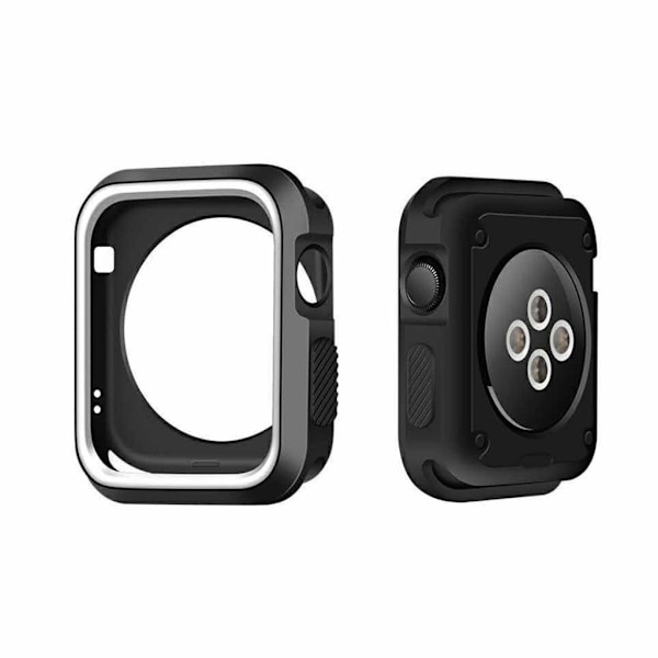 Apple Watch 38mm Silikone cover - Sort/hvid White