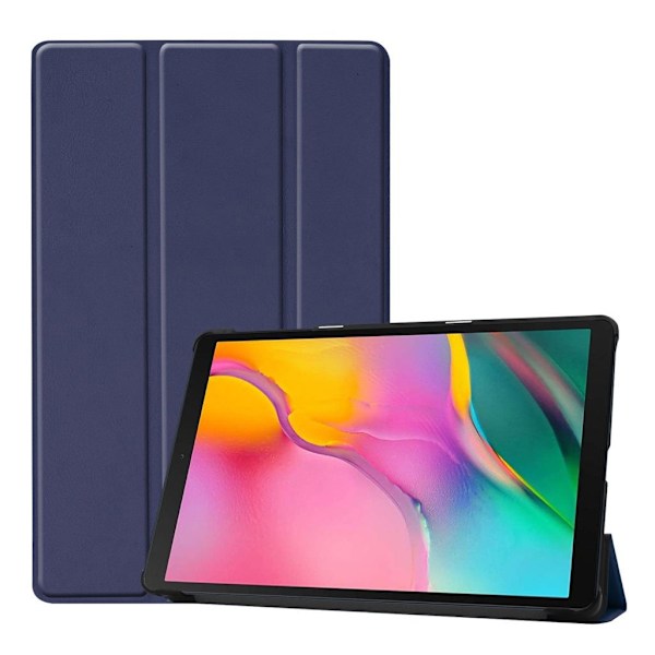 Samsung Galaxy Tab A 10.1 (2019) tredubbelt läderfodral - Mörkblå Blå