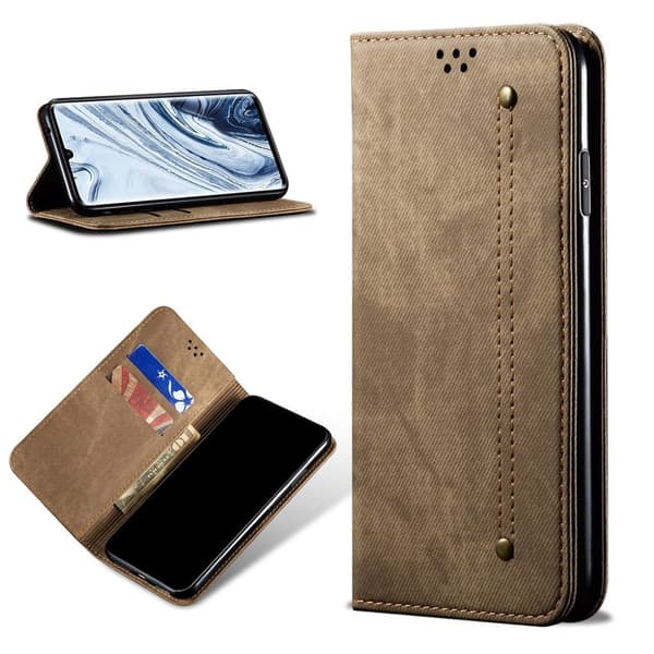 Jeans Xiaomi Mi CC9 Pro / Note 10 / 10 Pro etui - Khaki Brown