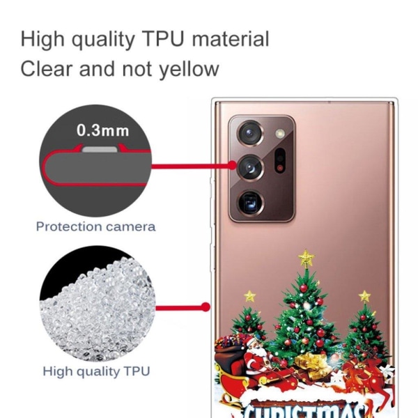 Samsung Galaxy Note 20 Ultra-etui til jul - Træ Og Santa Claus Green