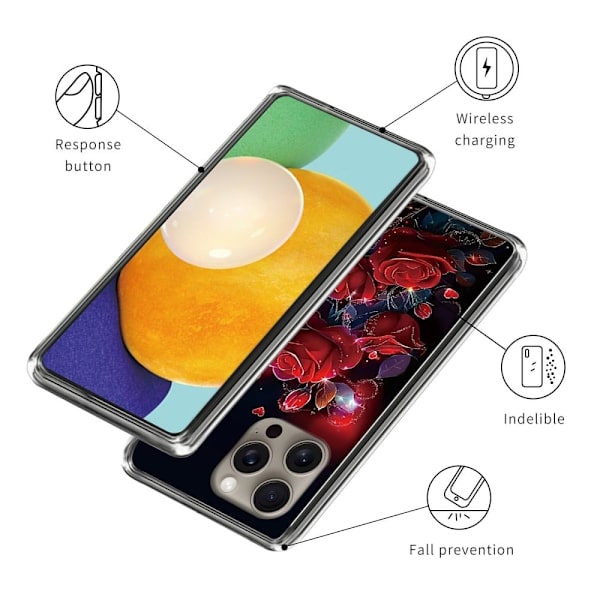 Vibe iPhone 16 Pro Max skal - Röda Rosor Röd