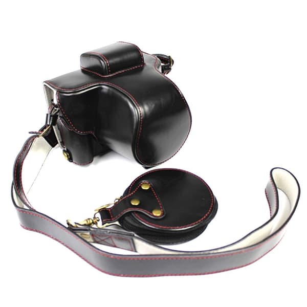 Fujifilm X-T200 hållbart läderfodral - Svart Svart