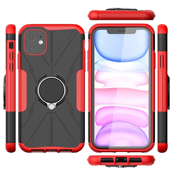 Magneettikannatin iPhone 11:lle - Punainen Red