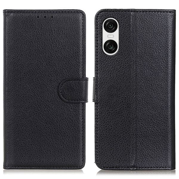 Klassisk Sony Xperia 10 VI flip etui - Sort Black