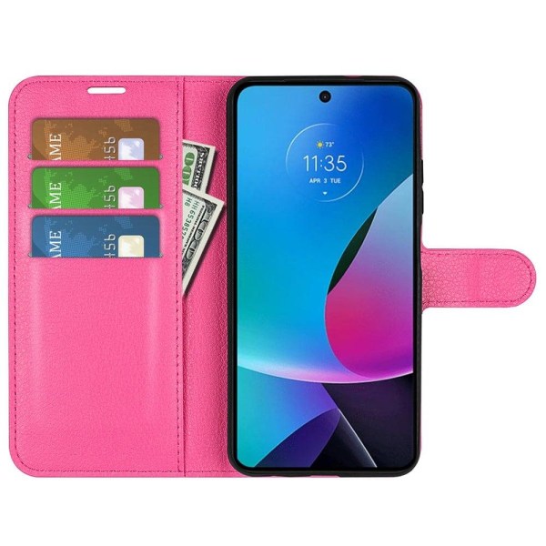 Classic Motorola Moto G Play (2023) Flip Fodral - Rose Rosa