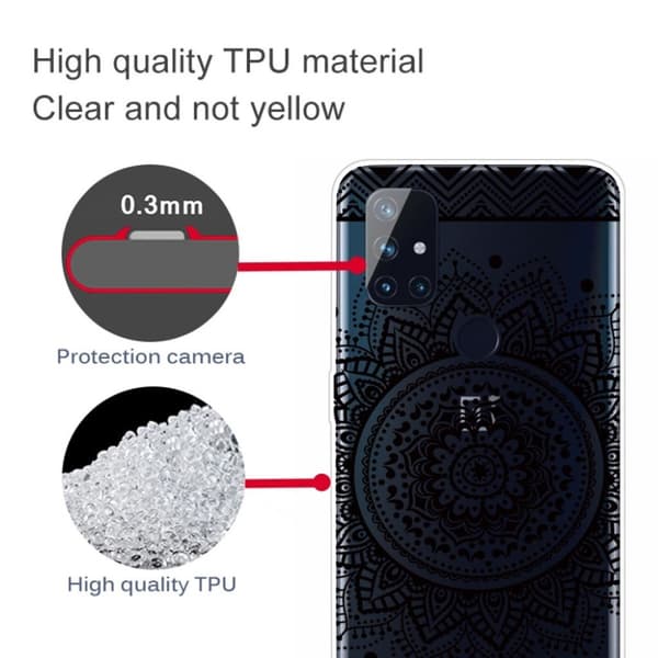 Deco OnePlus Nord N10 5G Etui - Mandala Blomst Black