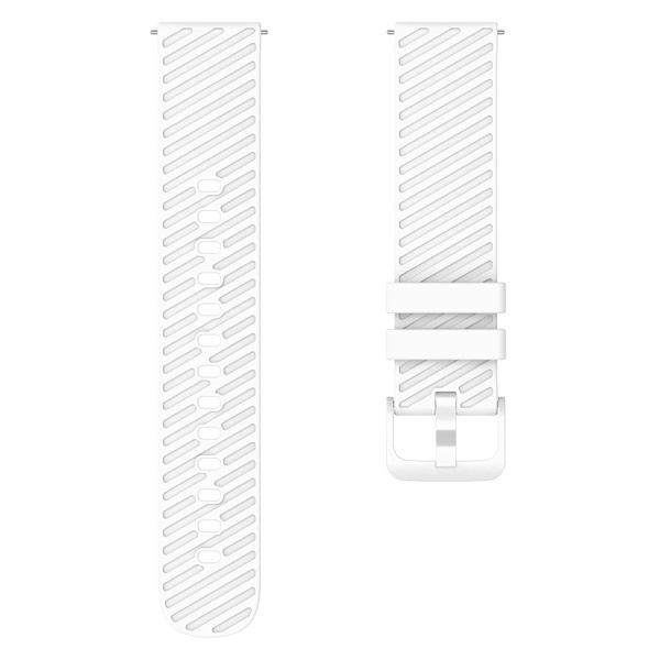 20 mm universal silikonrem med teksturmønster - Hvit White
