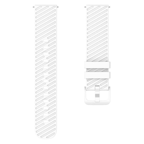20 mm universellt silikonband med texturmönster - Vit Vit