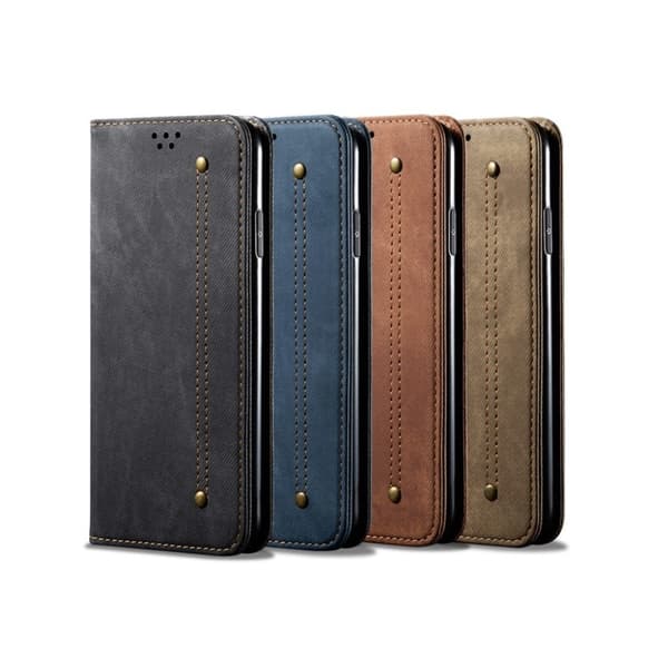 Jeans Samsung Galaxy M51 flip case - Musta Black