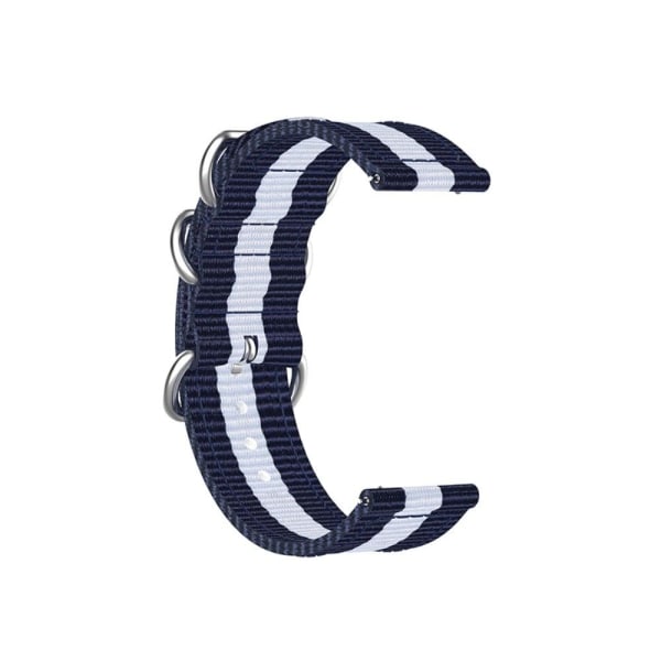 Garmin Forerunner 255 nylon watch strap - Blue / White / Blue Blue