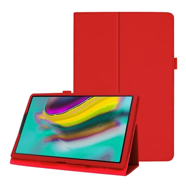 Samsung Galaxy Tab S5e litchi-nahkakotelo - Punainen Red
