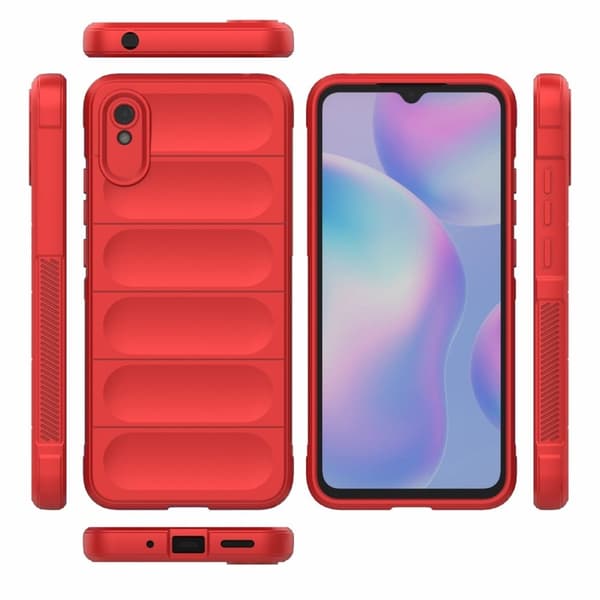 Deksel med mykt grep for Xiaomi Redmi 9A - Rød Red