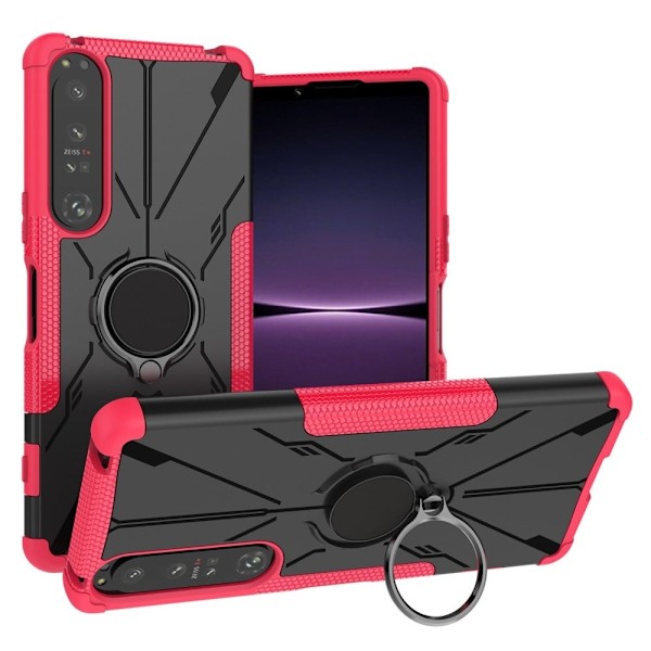 Kickstand-skydd med magnetisk platta för Sony Xperia 1 IV - Ros Rosa