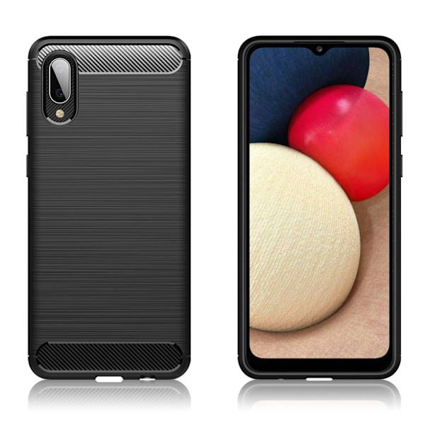 Carbon Flex Samsung Galaxy A02 cover - Sort Black