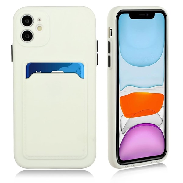 iPhone 12 Mini skal med korthållare - Vit Vit