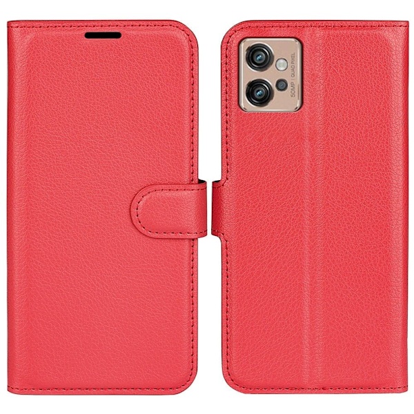 Klassisk Motorola Moto G32 Flip Etui - Rød Red