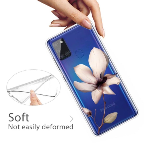 Deco Samsung Galaxy A21s skal - Vacker Blomma Beige