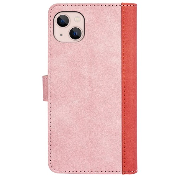 Tvåfärgat iPhone 13 Mini fodral i läder - Rosa Rosa