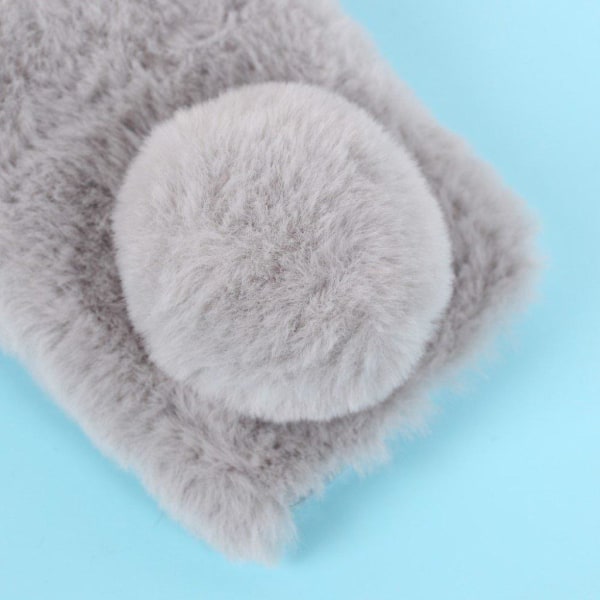 Fluffy Rabbit iPhone 12 Pro Max Cover - Sølv/Grå Silver grey