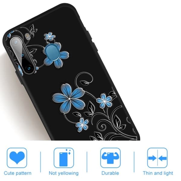 Imagine Samsung Galaxy A21 deksel - Blå blomster Blue