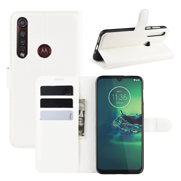 Classic Motorola Moto G8 Plus fodral - Vit Vit