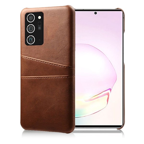 Dual Card Samsung Galaxy Note 20 Ultra kotelot - Ruskea Brown
