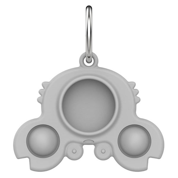 AirTags silikoneovertræk med unikt design - Grå Silver grey