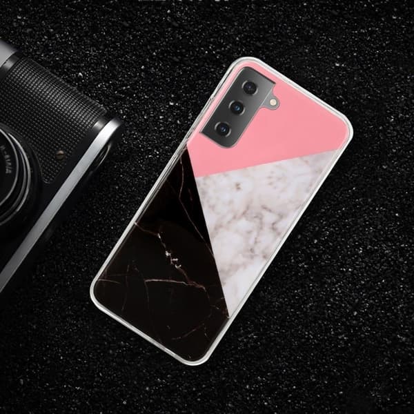Marmormotiv Samsung Galaxy S21 Plus 5G skal - Tre Färger multifärg