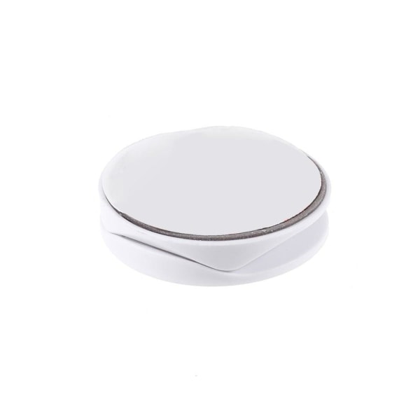 Universal round marble style foldable phone holder - White Marbl Vit