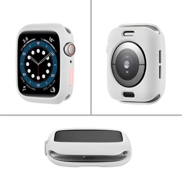 Apple Watch Series 6 / 5 44mm candy color silikone ramme - Hvid / Lyserød White