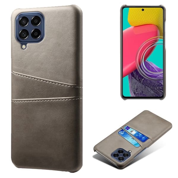 Samsung Galaxy M53 5G skal med korthållare - Silver/Grå Silvergrå