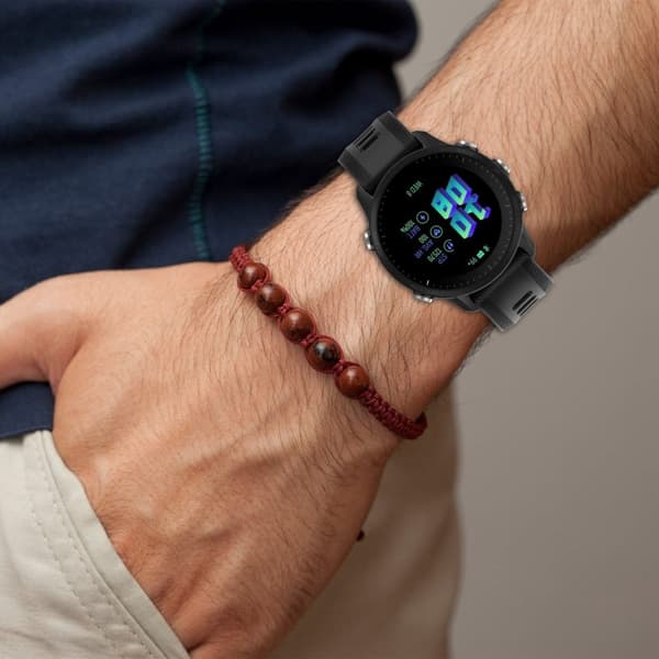 Klockarmband i silikon med twilldesign för Garmin-klocka - Vit Vit