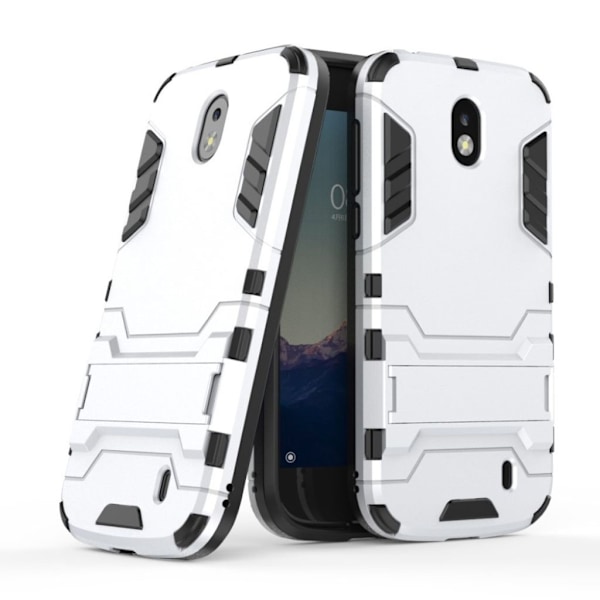 Nokia 1 kickstand kombinationsfodral - Silver Silvergrå