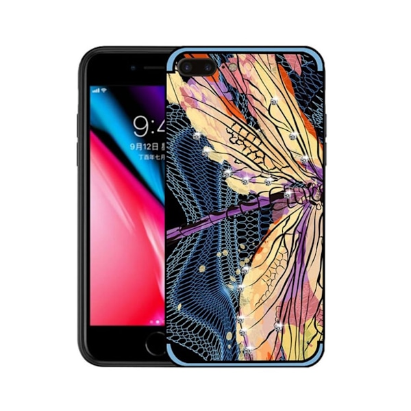 NXE iPhone 7 Plus,8 Plus Skal med ett unikt motiv - Blå Blå