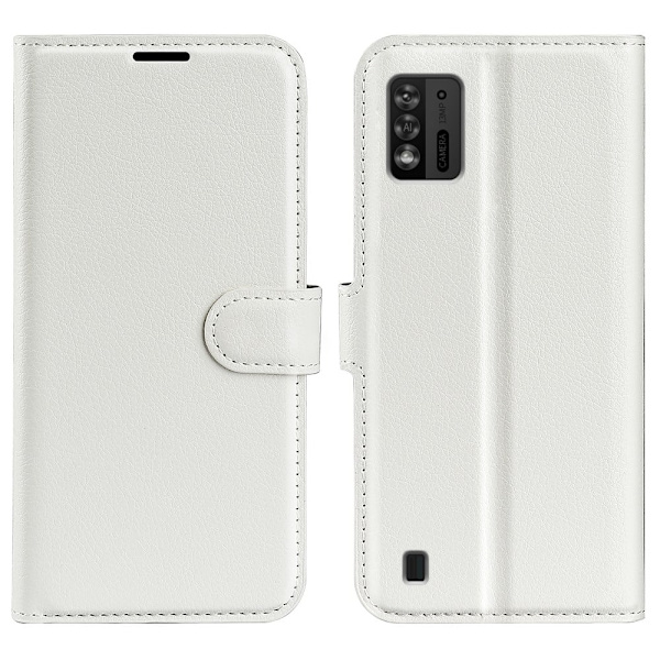 Klassisk ZTE Blade A52 Lite Flip Etui - Hvid White
