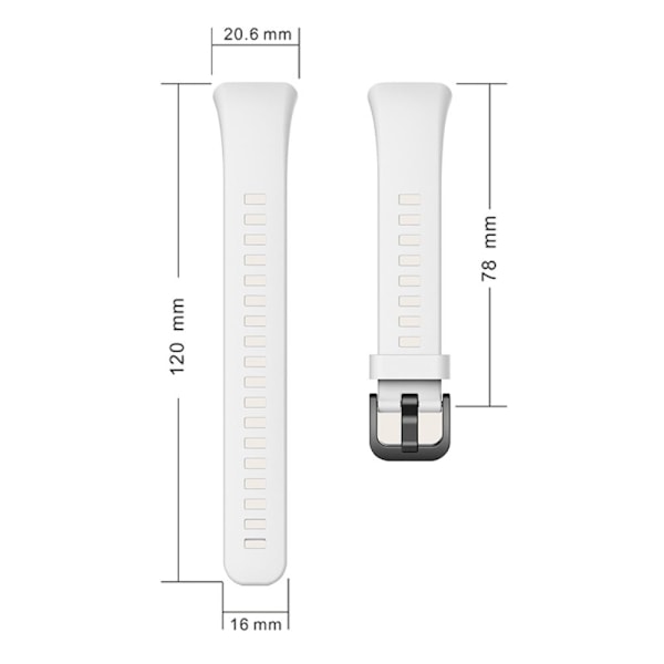 Huawei Band 6 silikoneurrem med klart cover - Hvid White