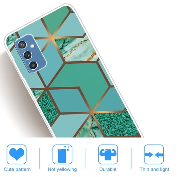Marble Samsung Galaxy M52 5G Suojakotelo - Teal Marble Tile Green