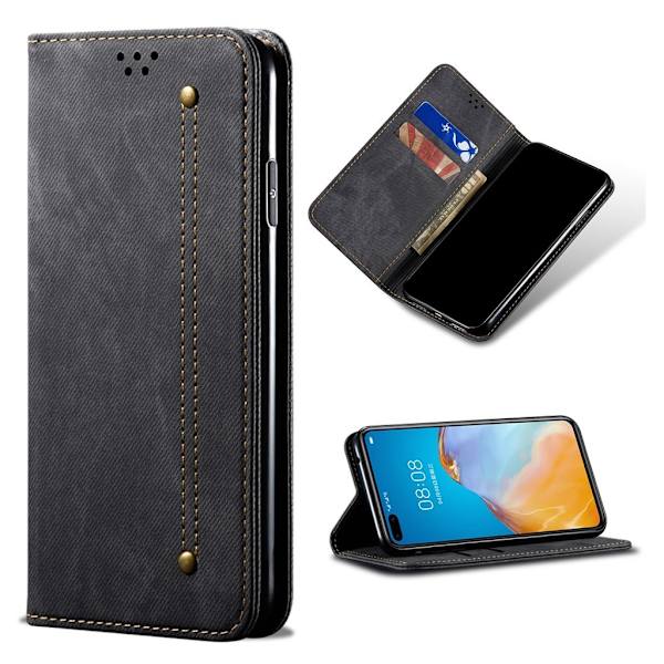Jeans Huawei P40 Etui - Sort Black