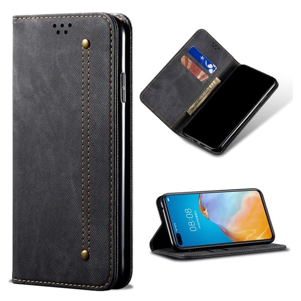 Jeans Huawei P40 kotelot - Musta Black