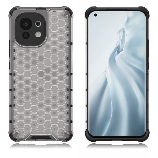 Bofink Honeycomb Xiaomi Mi 11 kotelot - Harmaa Silver grey