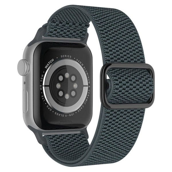 Apple Watch (45 mm) klockarmband i texturerad nylon - Grå Silvergrå