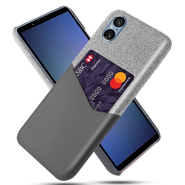 Bofink Sony Xperia 5 V skal med korthållare - Silver/Grå Silvergrå