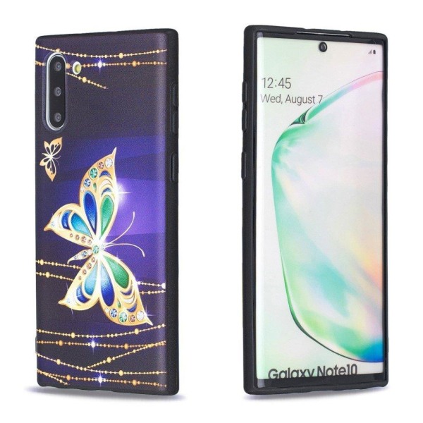 Imagine Samsung Galax Note 10 kuoret - Värjätty Perhonen Purple